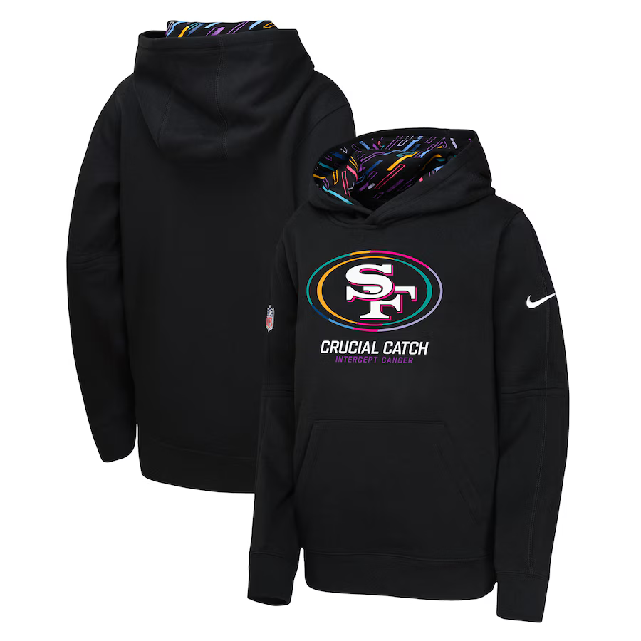 Youth San Francisco 49ers 2024 Nike NFL black hoodie